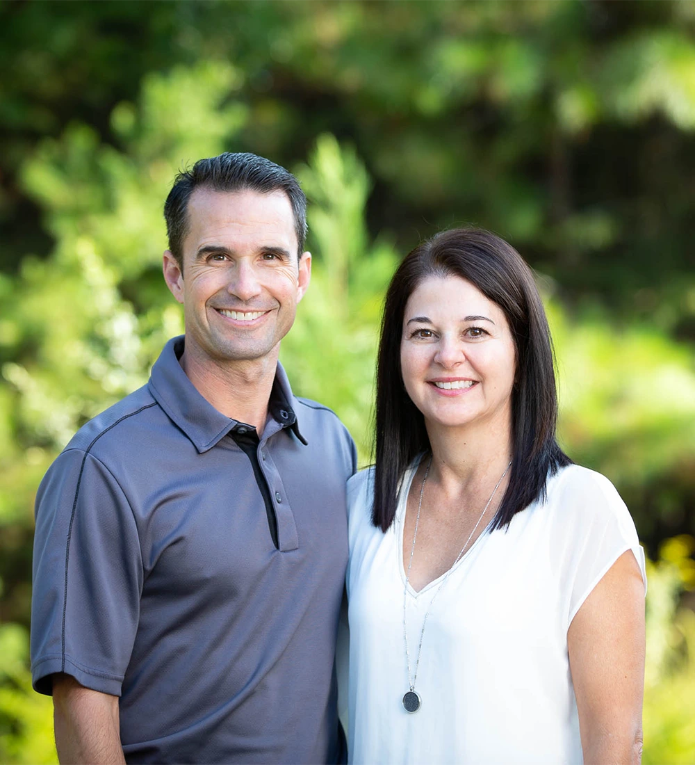 Dentist Cumming GA Sherry Jordan With Husband Outdoors HP